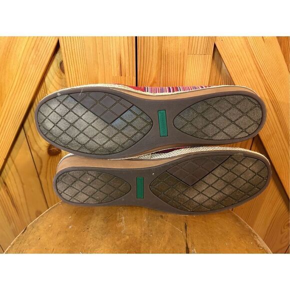 Grasshoppers Misty Wedge Red Canvas Loafer Shoes EF52840 - Women's Size US 11N - Picture 7 of 8